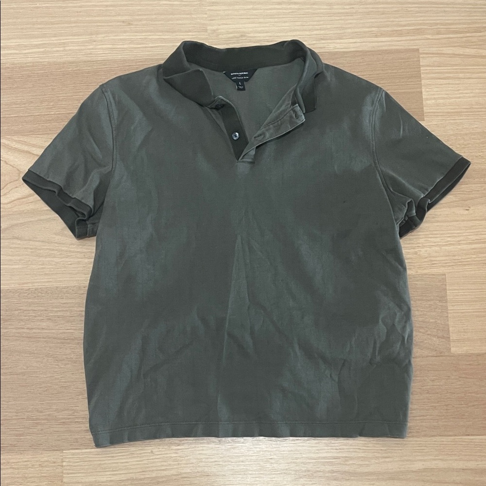 Banana Republic Men's Green Polo Shirt